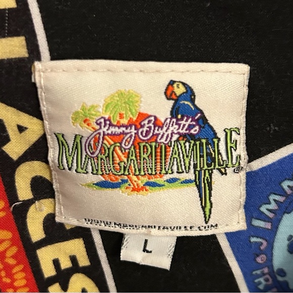 Jimmy Buffet Margaritaville Button Up Shirt Mens L All Access Tour Print RARE - Picture 3 of 3